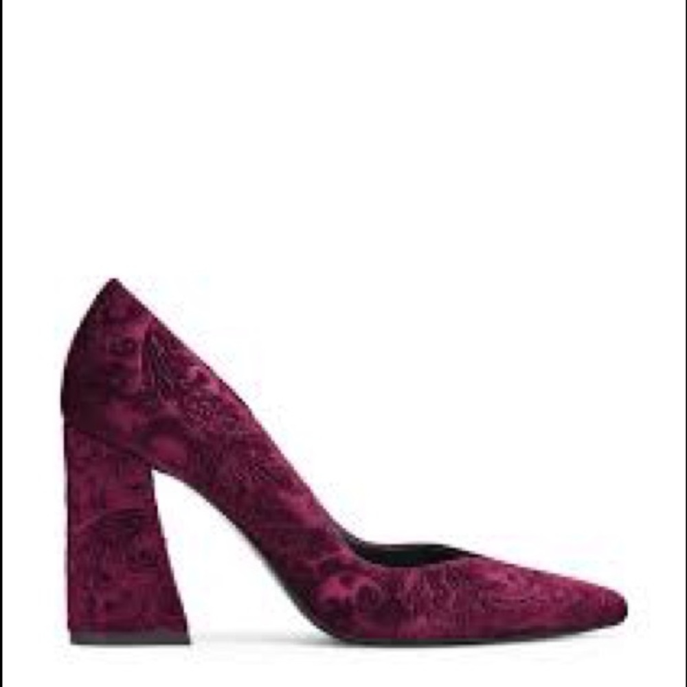 Stuart Weitzman Recipe brocade velvet heels